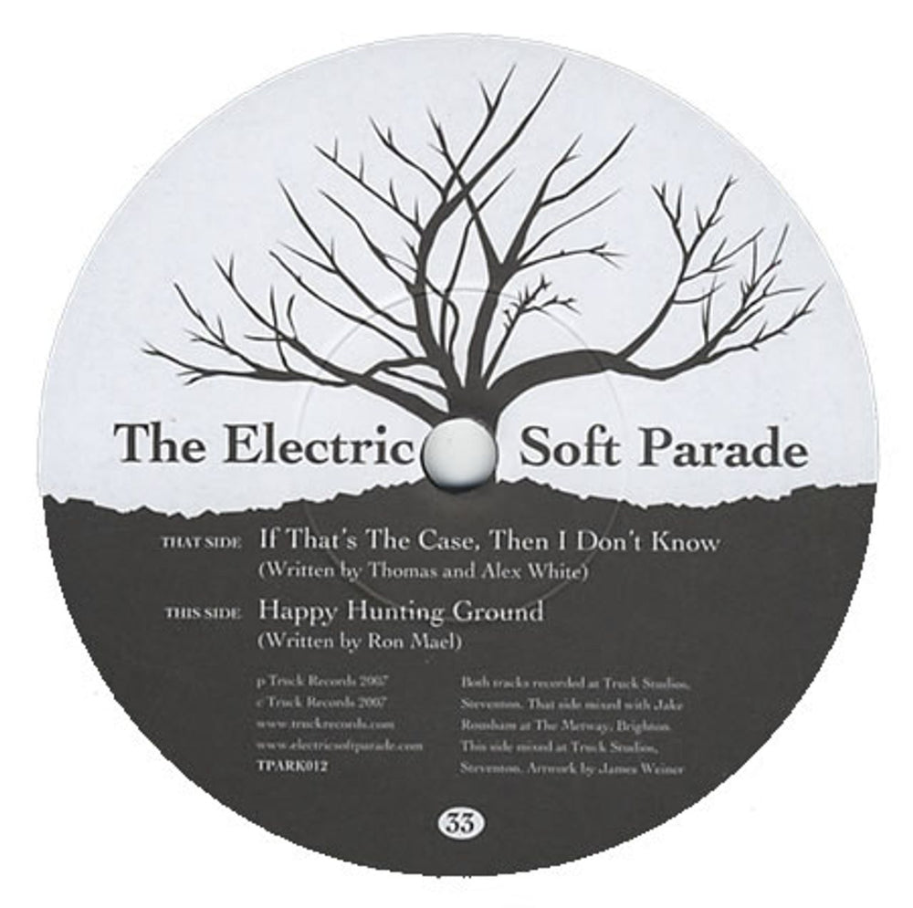 The Electric Soft Parade If That's The Case Then I Don't Want To Know UK 7" vinyl single (7 inch record / 45) TPARK012