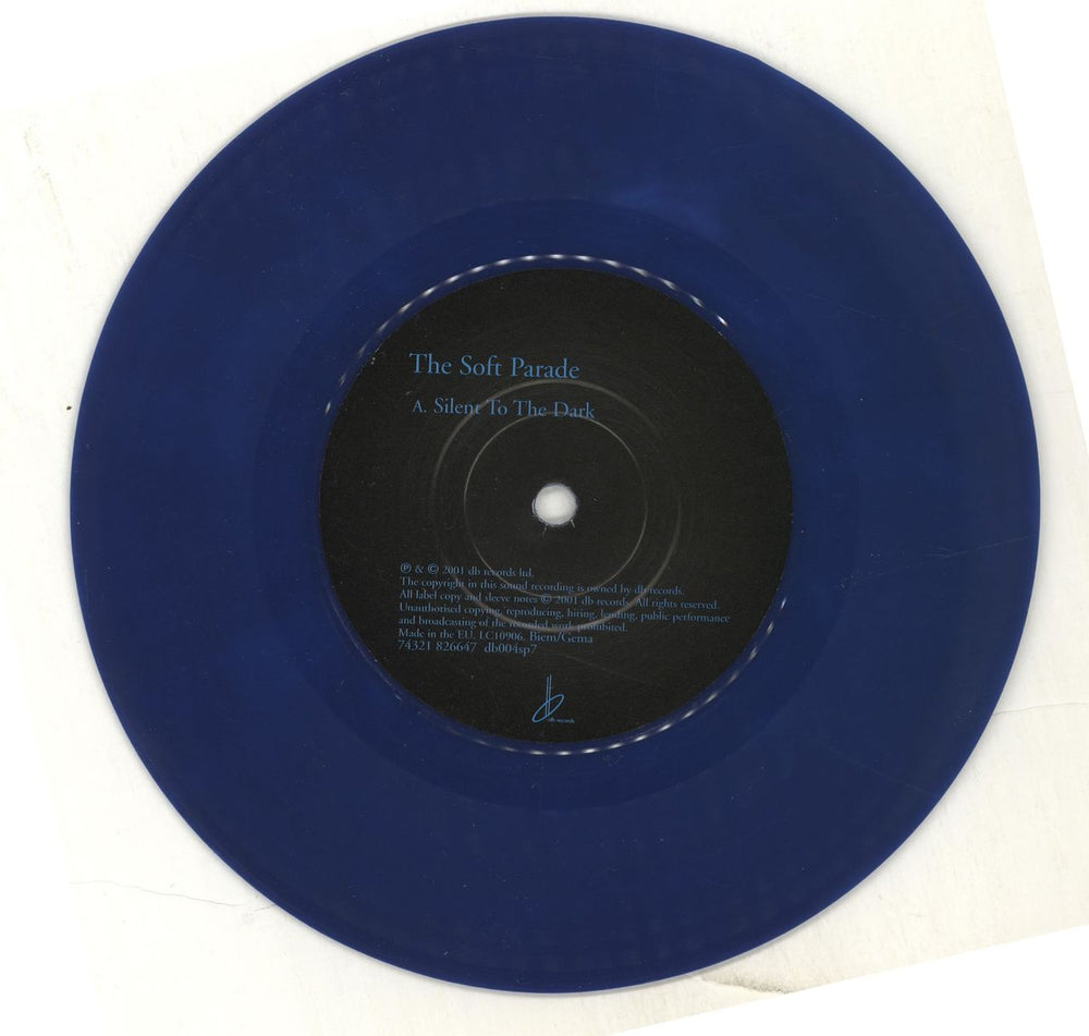 The Electric Soft Parade Silent To The Dark - Blue Vinyl + Numbered Sleeve UK 7" vinyl single (7 inch record / 45) ESF07SI208856