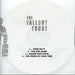 The Fallout Trust The Fallout Trust UK Promo CD-R acetate CD-R ACETATE