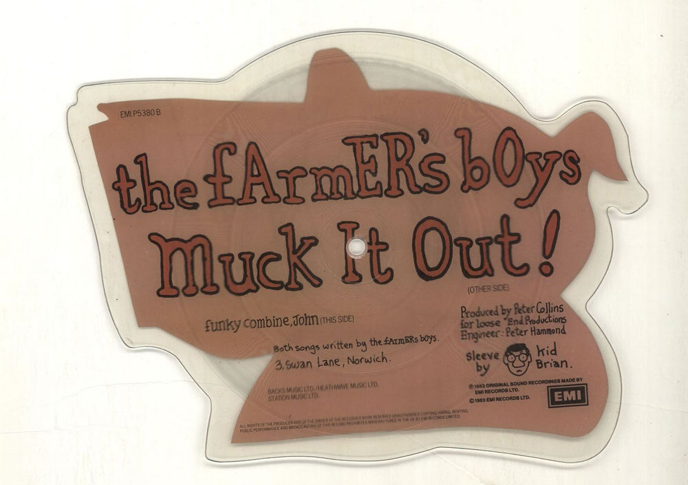 The Farmers Boys Muck It Out UK shaped picture disc (picture disc vinyl record) FBOSHMU107528