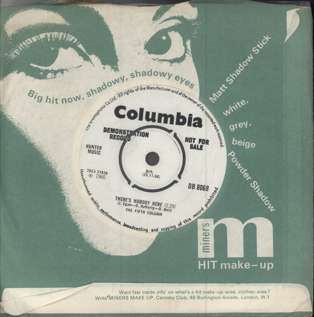 The Fifth Column Benjamin Day - A Label UK Promo 7" vinyl single (7 inch record / 45)