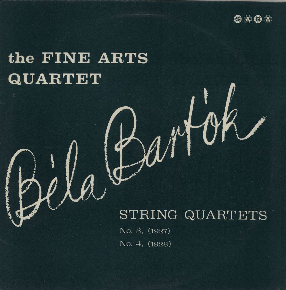 The Fine Arts Quartet Béla Bartók: String Quartets No. 3 & No. 4 UK vinyl LP album (LP record) XID5204