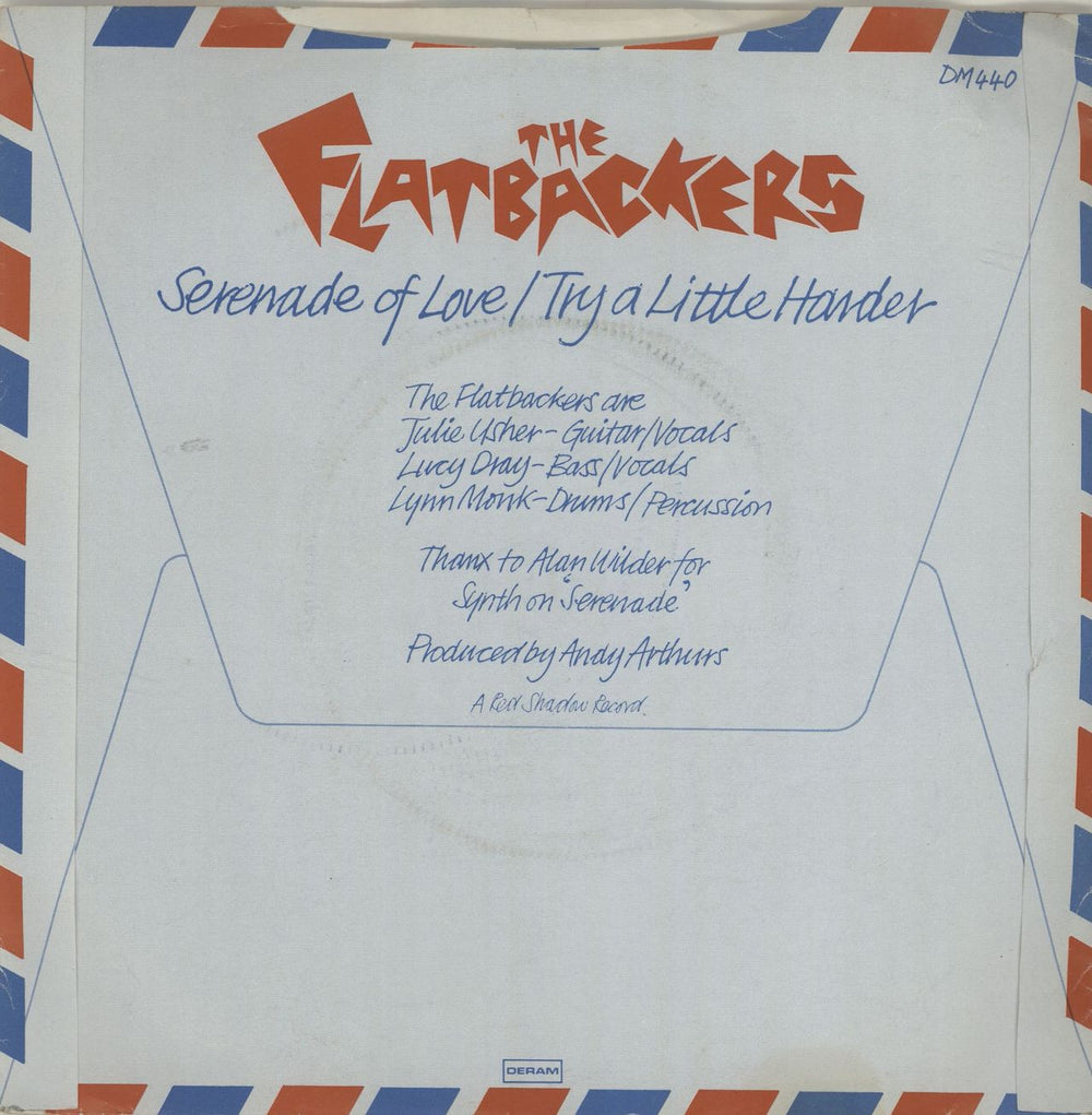 The Flatbackers Serenade Of Love UK 7" vinyl single (7 inch record / 45) FKR07SE161809