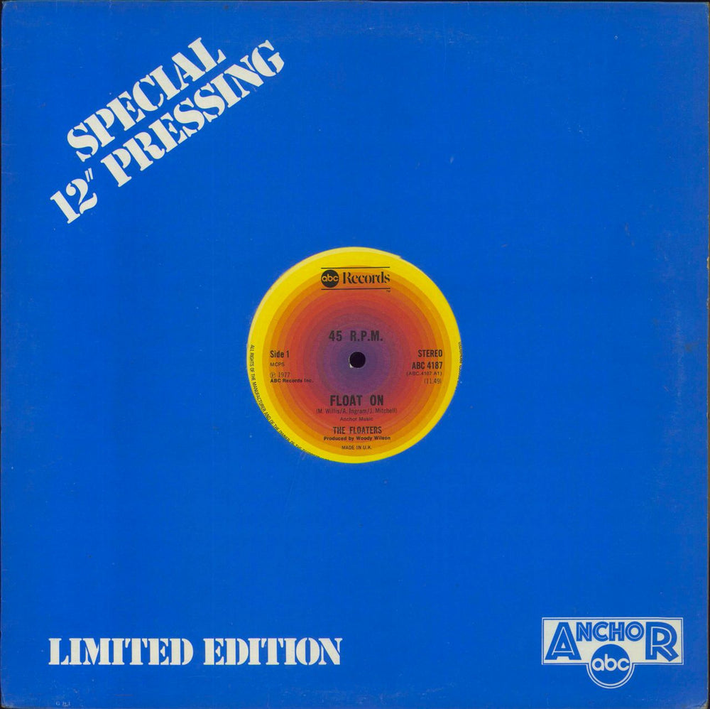 The Floaters Float On UK 12" vinyl single (12 inch record / Maxi-single) ABC4187