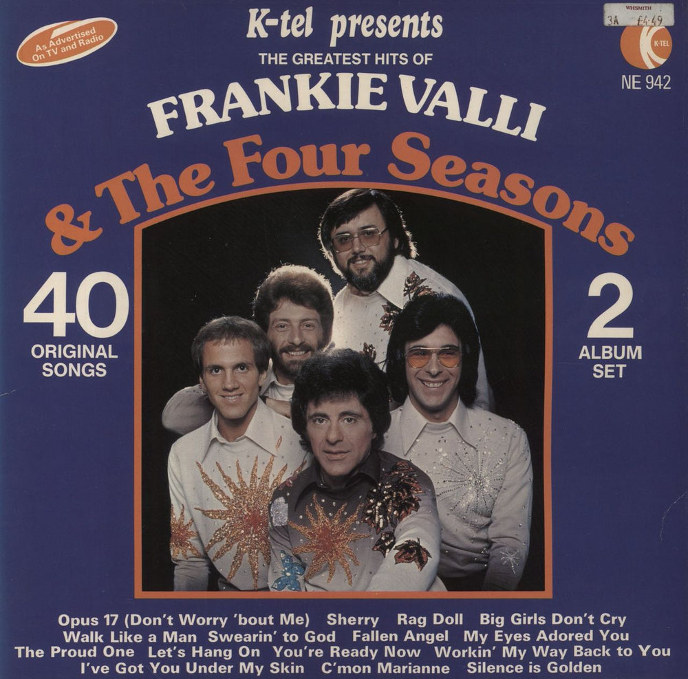 The Four Seasons The Greatest Hits Of Frankie Valli & The Four Seasons UK 2-LP vinyl record set (Double LP Album) NE942
