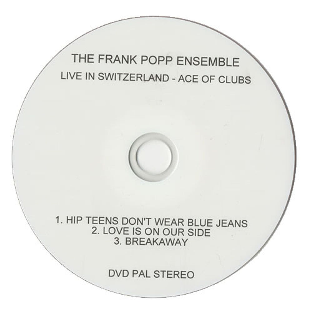 The Frank Popp Ensemble Live In Switzerland UK Promo promo DVD-R DVD-R ACETATE