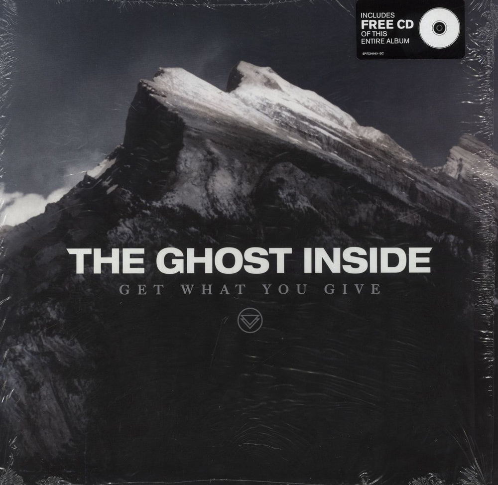 The Ghost Inside Get What You Give + CD + Custom Stickered Shrink US vinyl LP album (LP record) 87189-1