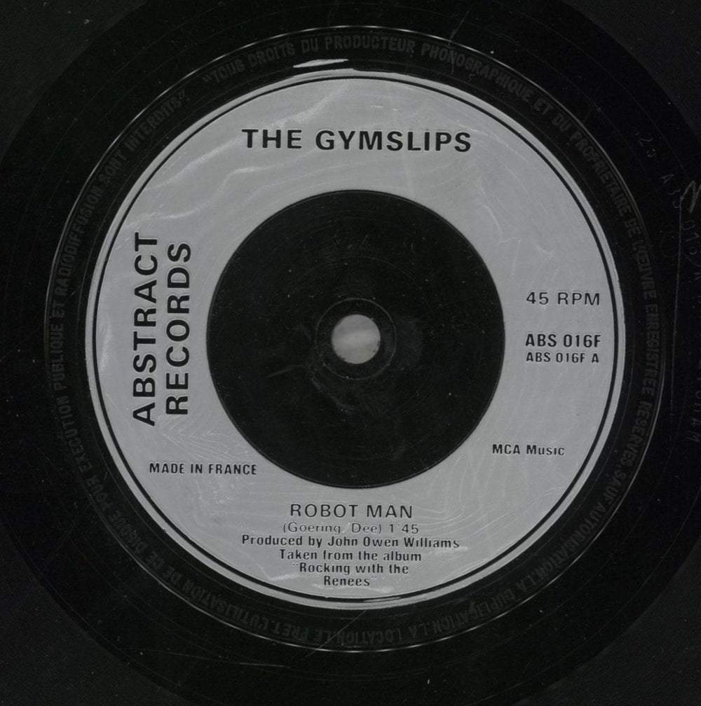 The Gymslips Robot Man UK 7" vinyl single (7 inch record / 45) ABS016F