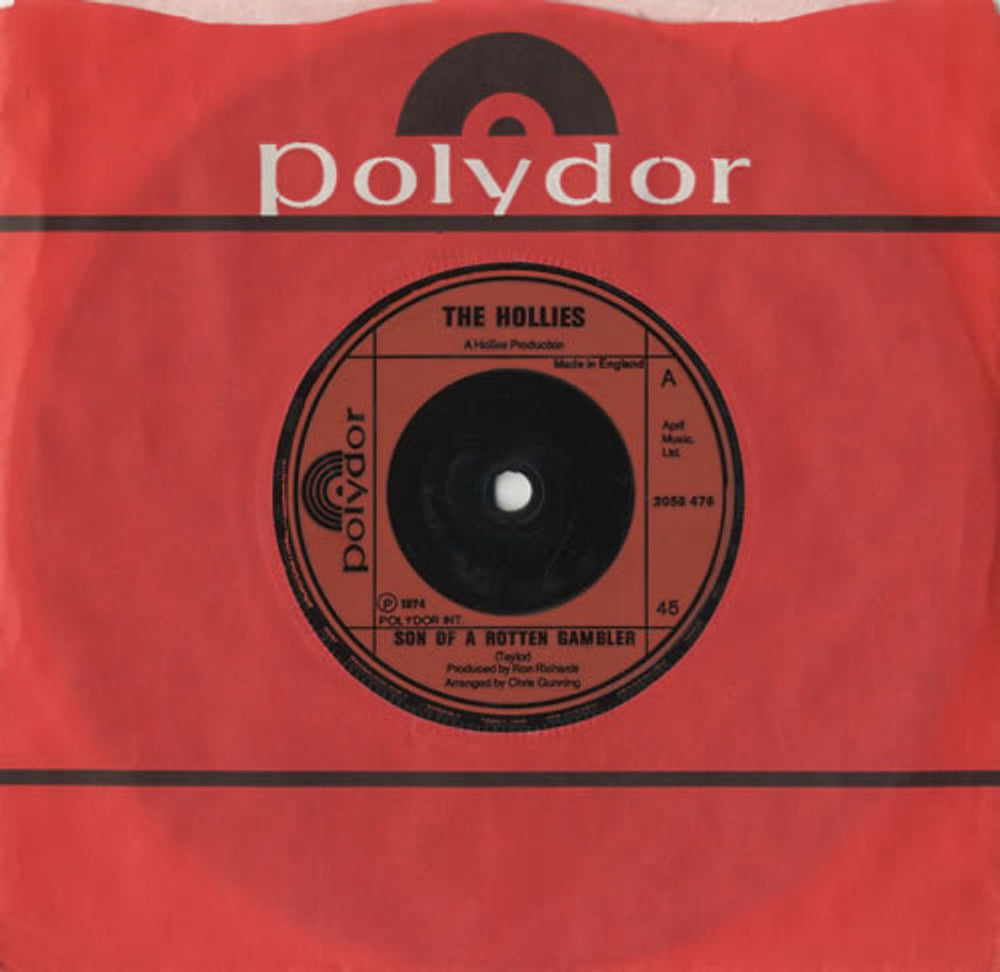 The Hollies Son Of A Rotten Gambler UK 7" vinyl single (7 inch record / 45) 2058476