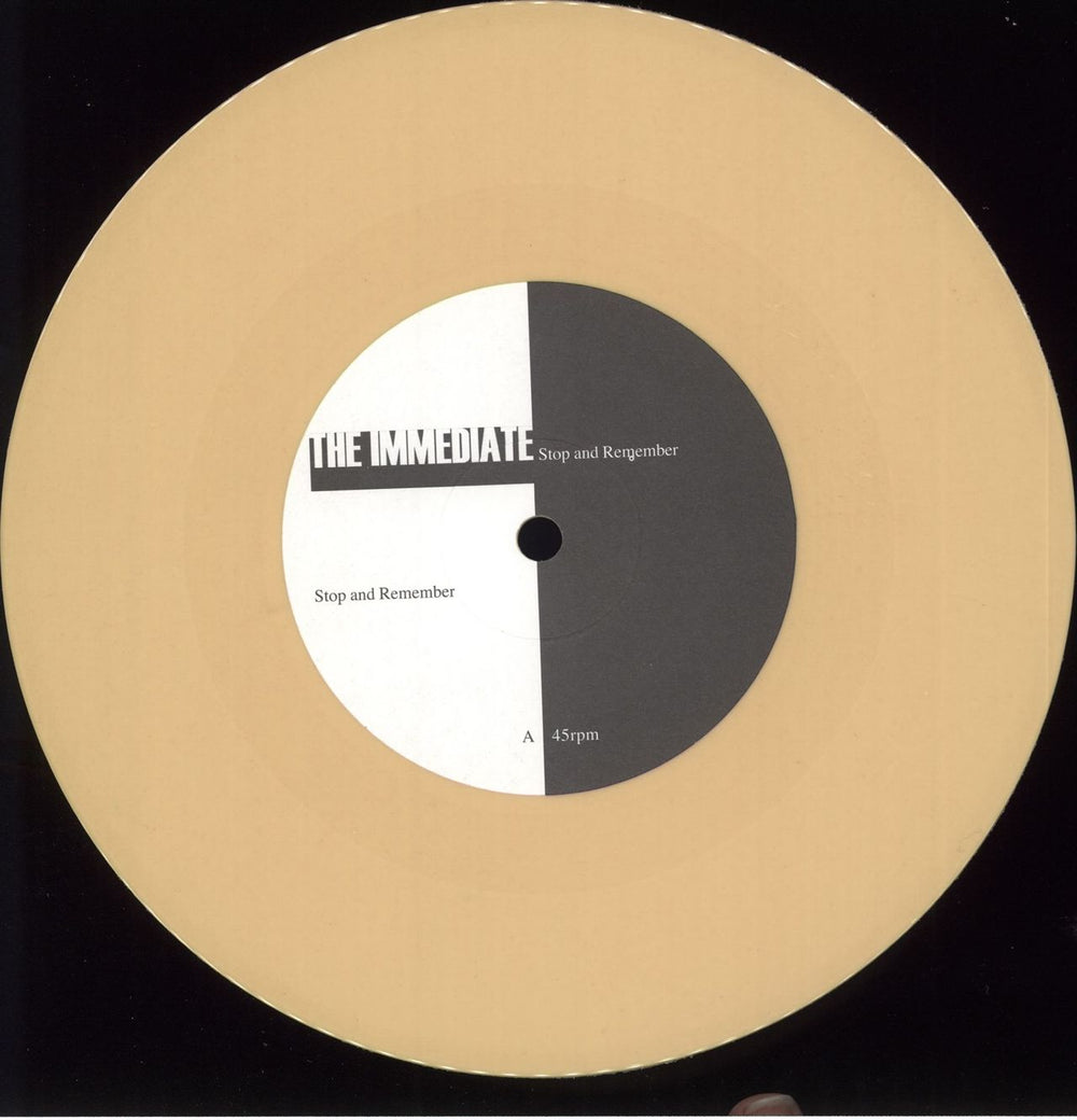 The Immediate Stop And Remember - Gold + Badge UK 7" vinyl single (7 inch record / 45) 5039261506278