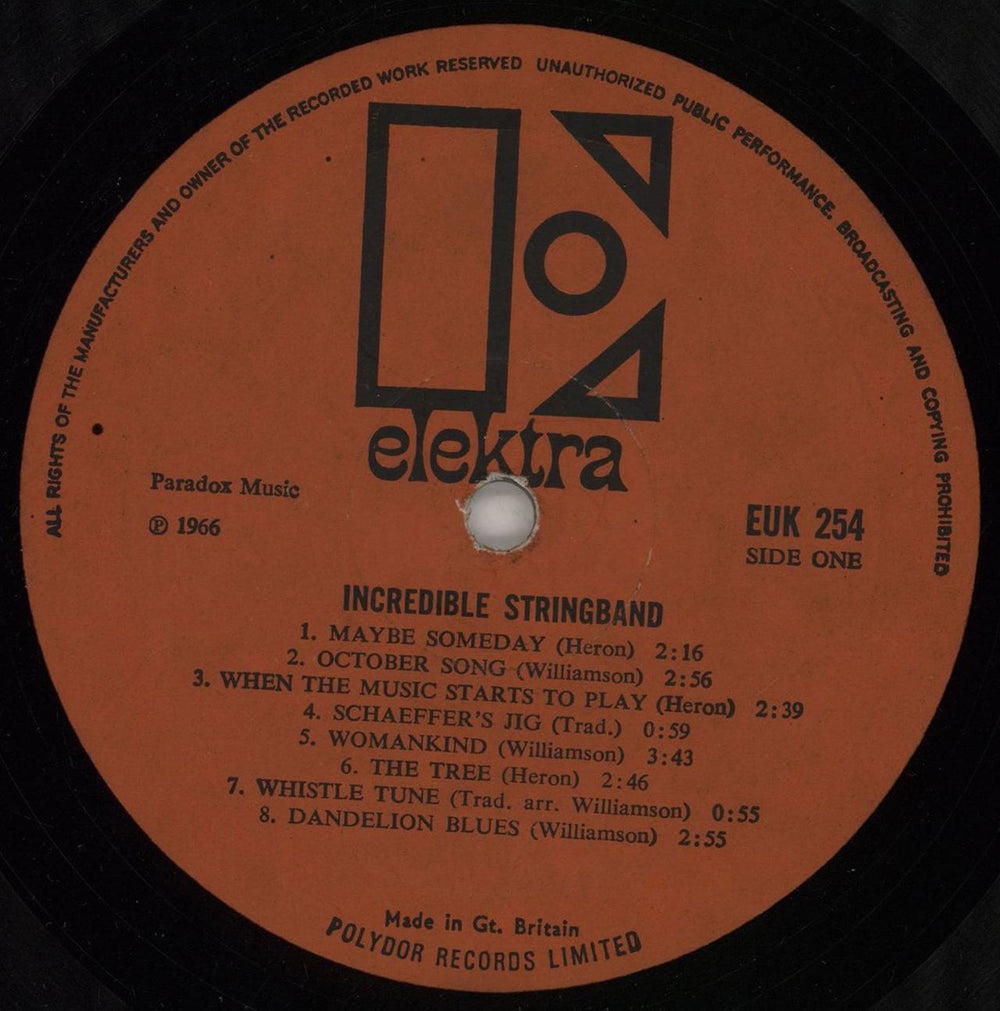 The Incredible String Band The Incredible String Band - 2nd - VG UK vinyl LP album (LP record) ISTLPTH761685