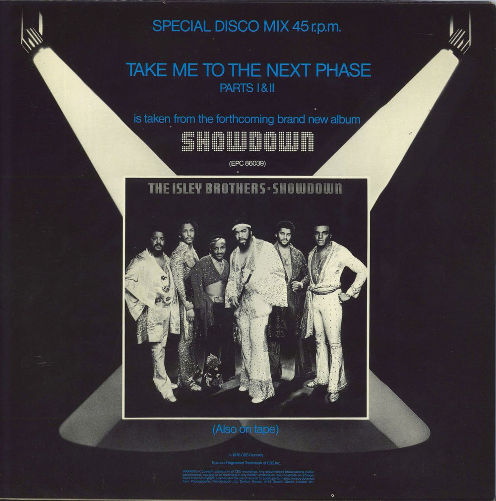 The Isley Brothers Take Me To The Next Phase UK 12" vinyl single (12 inch record / Maxi-single)