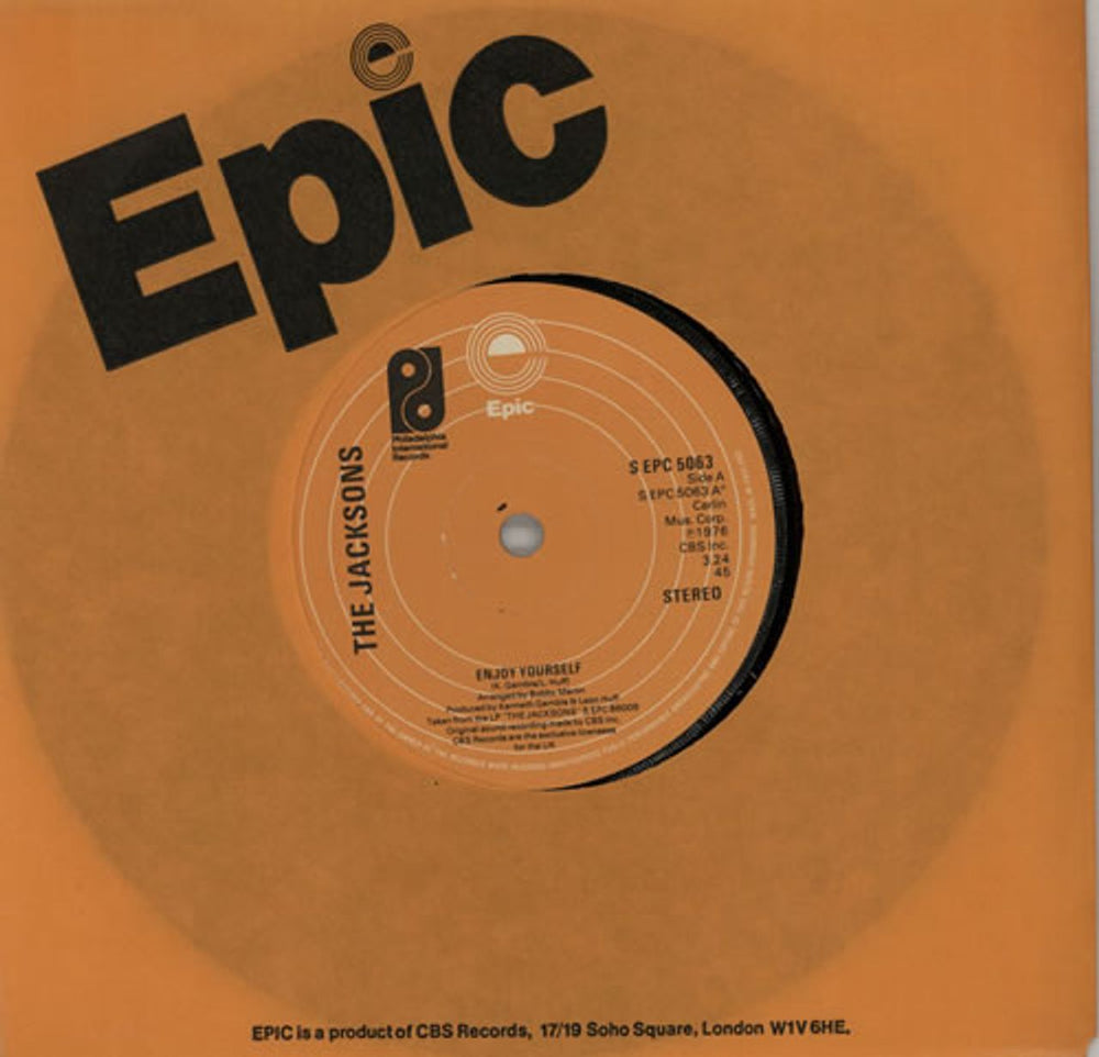 The Jackson Five Enjoy Yourself UK 7" vinyl single (7 inch record / 45) SEPC5063