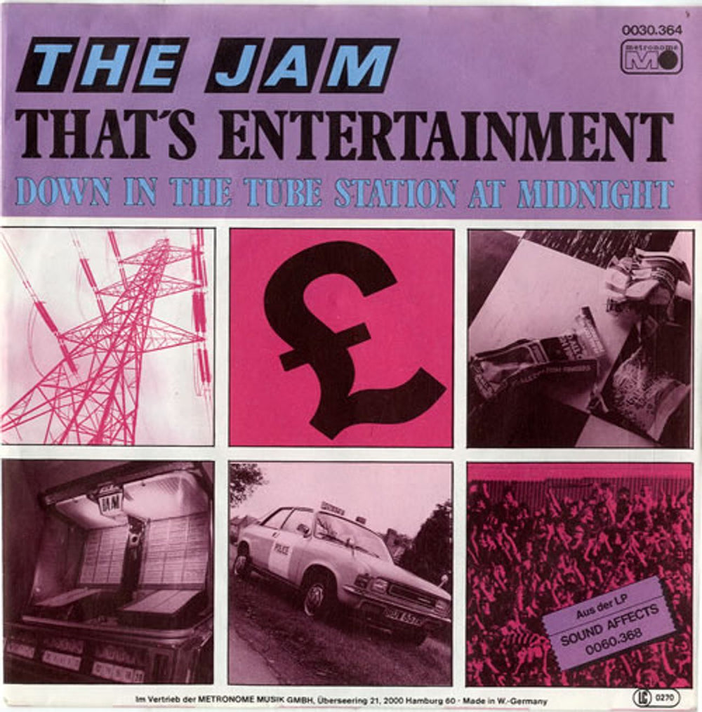 The Jam That's Entertainment German 7" vinyl single (7 inch record / 45) 0030.364