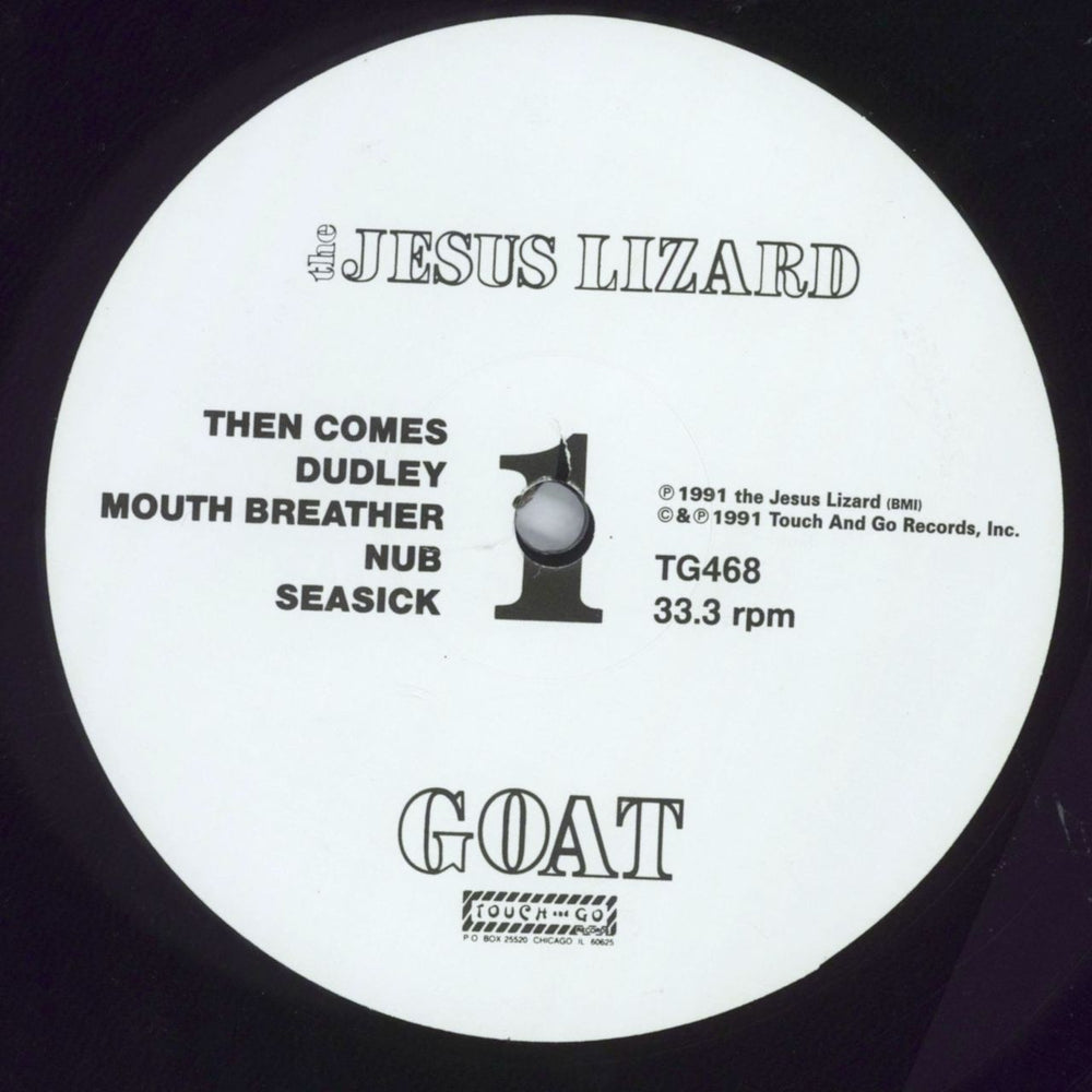 The Jesus Lizard Goat - 2nd US vinyl LP album (LP record) JLZLPGO820154