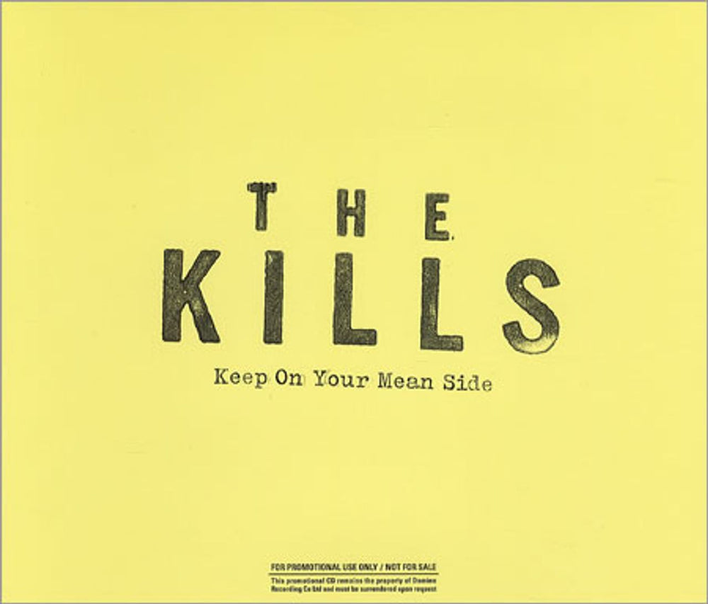 The Kills Keep On Your Mean Side UK Promo CD album (CDLP) WIGCD124P