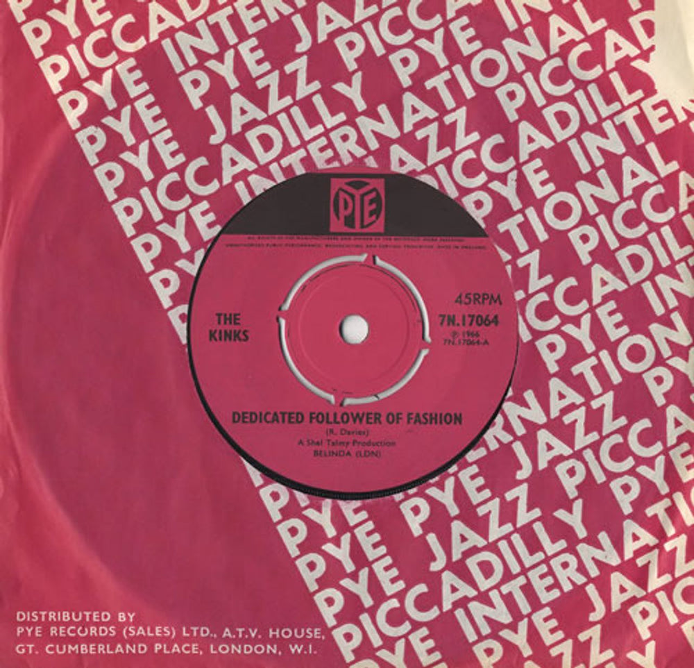 The Kinks Dedicated Follower Of Fashion - 4pr UK 7" vinyl single (7 inch record / 45) 7N.17064