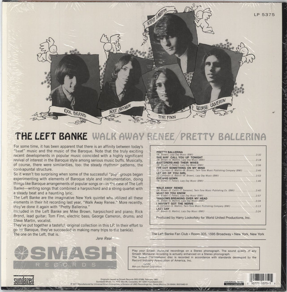 The Left Banke Walk Away Renée / Pretty Ballerina - Hype-stickered shrink US vinyl LP album (LP record) 090771537515