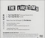 The Libertines Can't Stand Me Now US Promo CD single (CD5 / 5") TLBC5CA373839