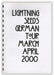 The Lightning Seeds 2000 Tour UK Itinerary TOUR ITINERARY