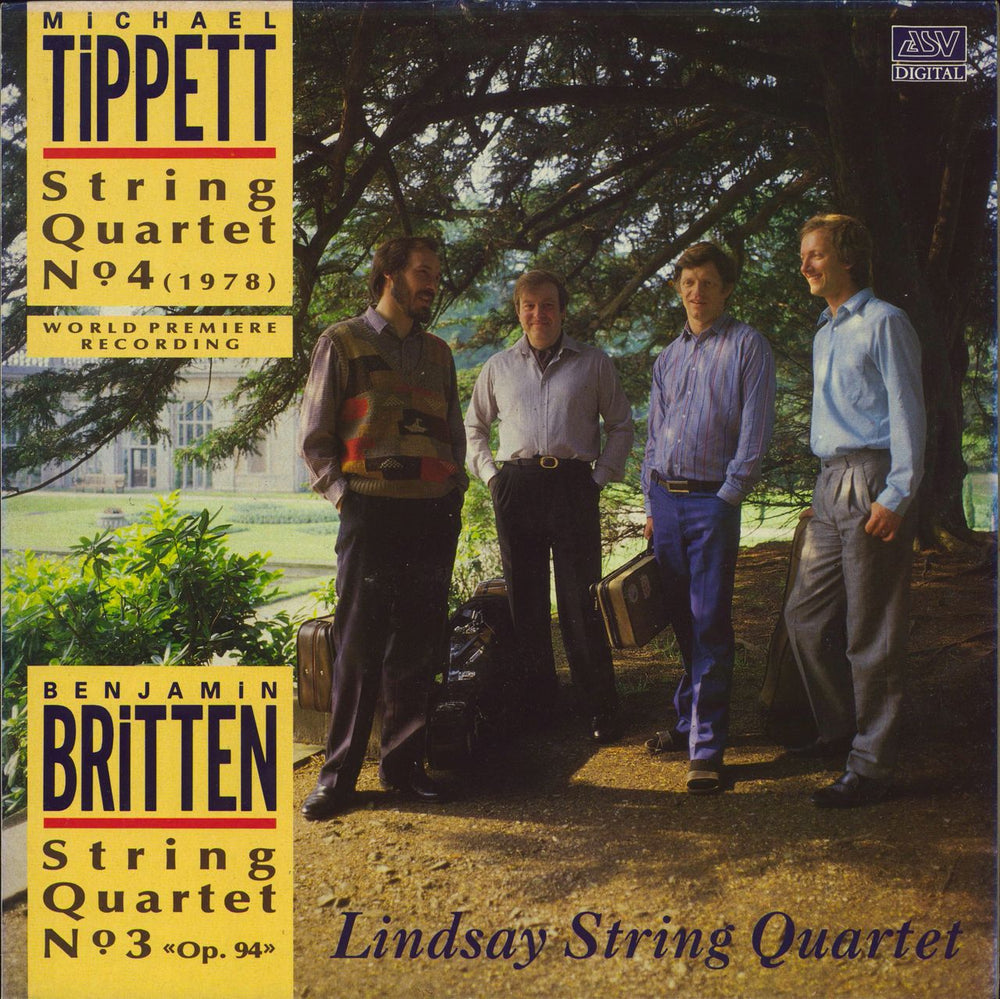 The Lindsay String Quartet Tippett: String Quartet No. 4 / Britten: String Quartet No. 3 UK vinyl LP album (LP record) DCA608