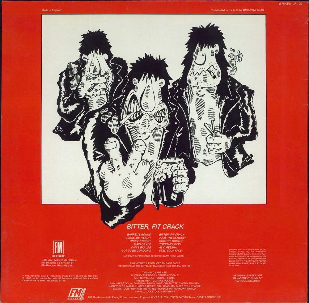 The Macc Lads Bitter, Fit Crack UK vinyl LP album (LP record)