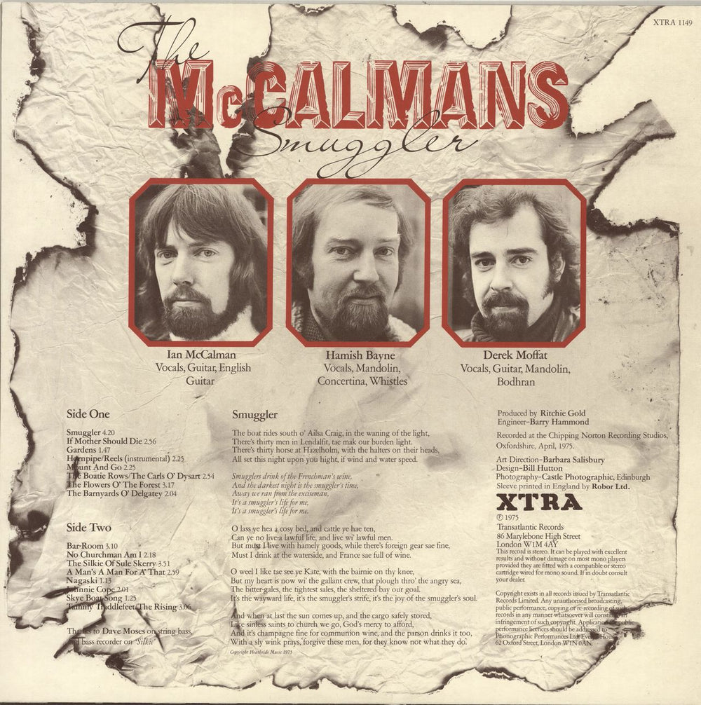 The McCalmans Smuggler UK vinyl LP album (LP record)