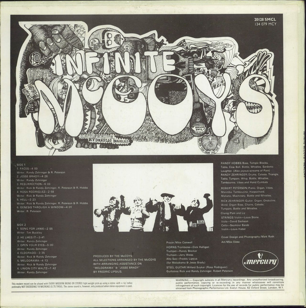 The McCoys Infinite McCoys US vinyl LP album (LP record)