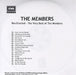 The Members Res-Erected - The Very Best Of The Members UK CD-R acetate CD-R ACETATE