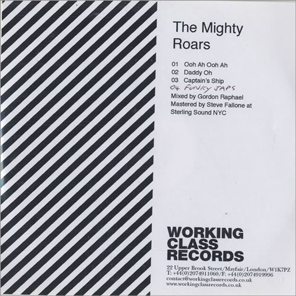 The Mighty Roars Daddy Oh UK Promo CD-R acetate CD-R ACETATE