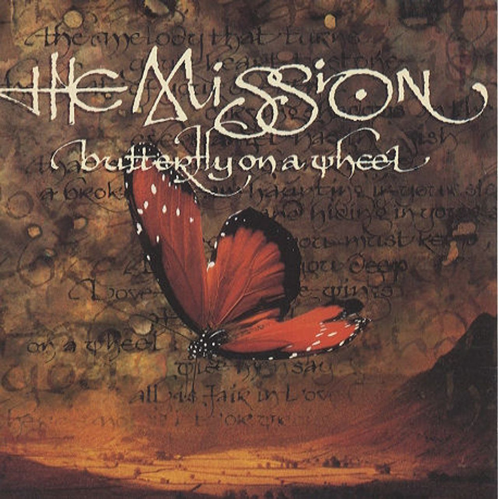 The Mission Butterfly On A Wheel UK 7" vinyl single (7 inch record / 45) MYTH8