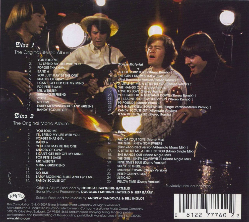 The Monkees Headquarters: Deluxe Edition UK 2 CD album set (Double CD) 081227776022