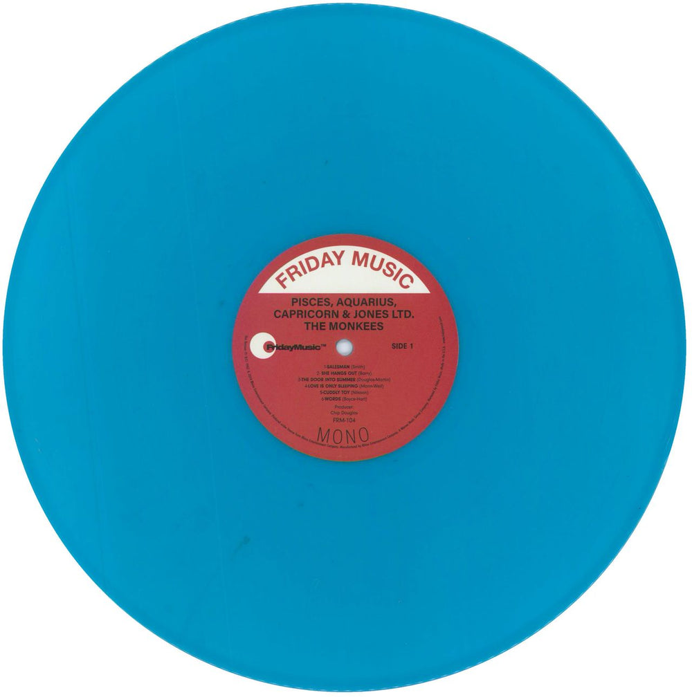 The Monkees Pisces, Aquarius, Capricorn & Jones Ltd. - Turquoise Vinyl US vinyl LP album (LP record) MKELPPI811261