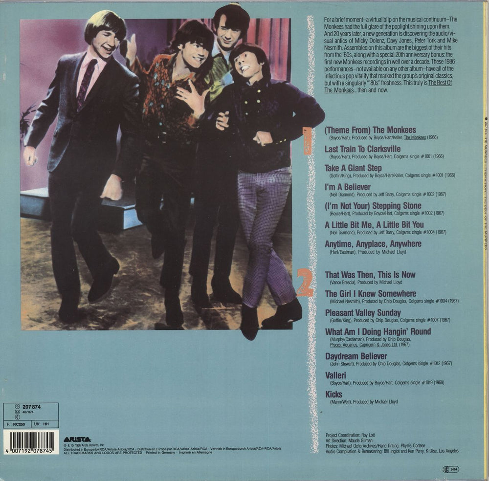 The Monkees The Best Of The Monkees German vinyl LP album (LP record) MKELPTH622108