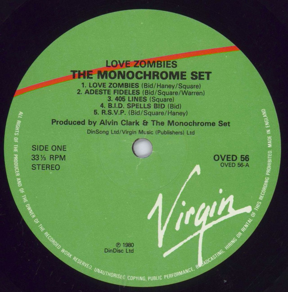 The Monochrome Set Love Zombies UK vinyl LP album (LP record) MHRLPLO829341