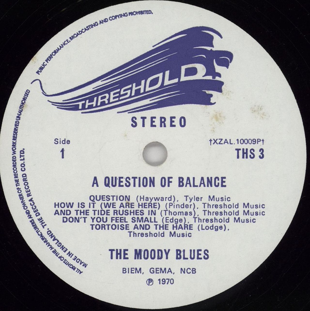 The Moody Blues A Question Of Balance - 2nd - EX UK Vinyl LP