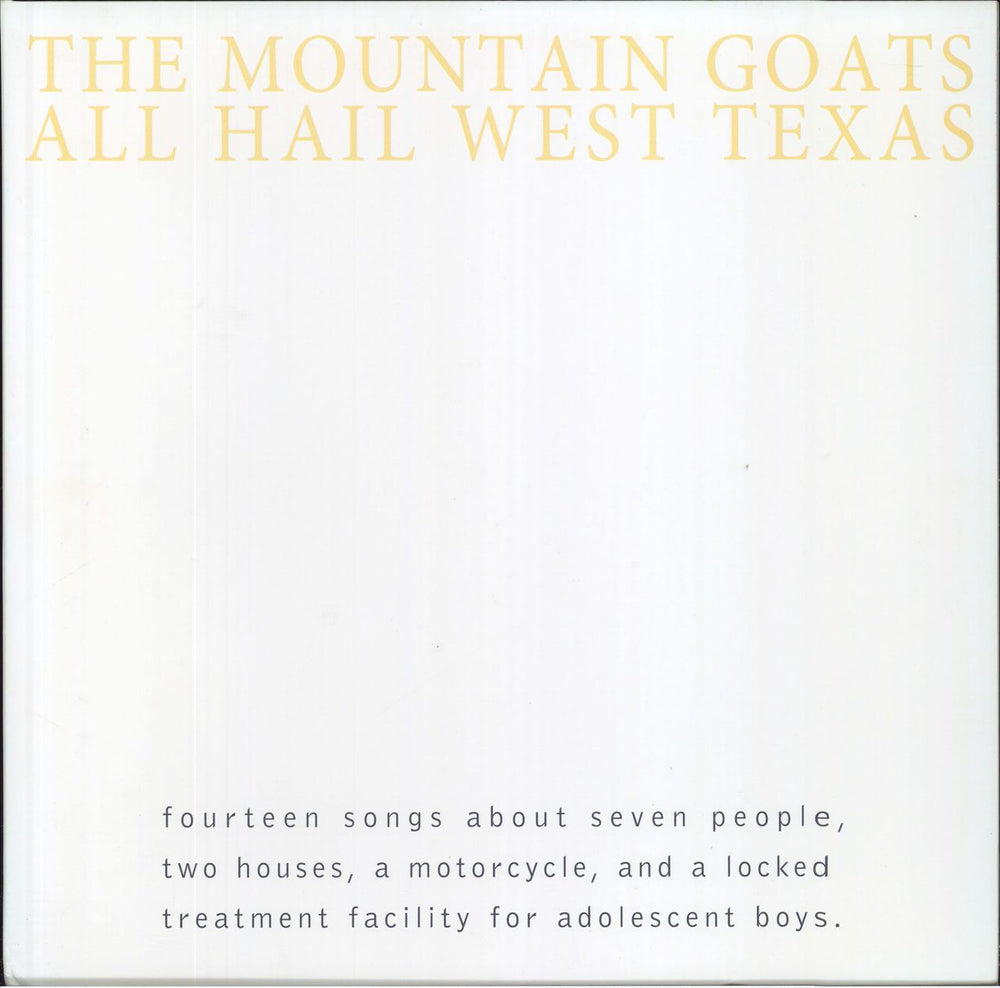 The Mountain Goats All Hail West Texas US vinyl LP album (LP record) MRG481