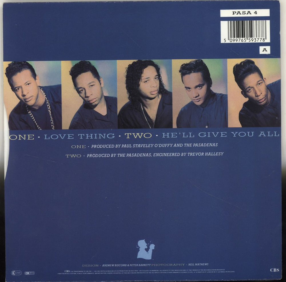 The Pasadenas Love Thing UK 7" vinyl single (7 inch record / 45) PSD07LO700902