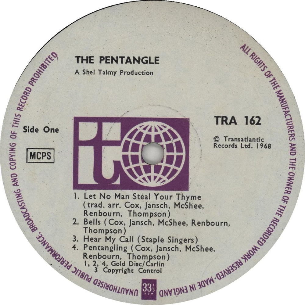 The Pentangle The Pentangle - 1st - VG UK vinyl LP album (LP record) PNTLPTH659530