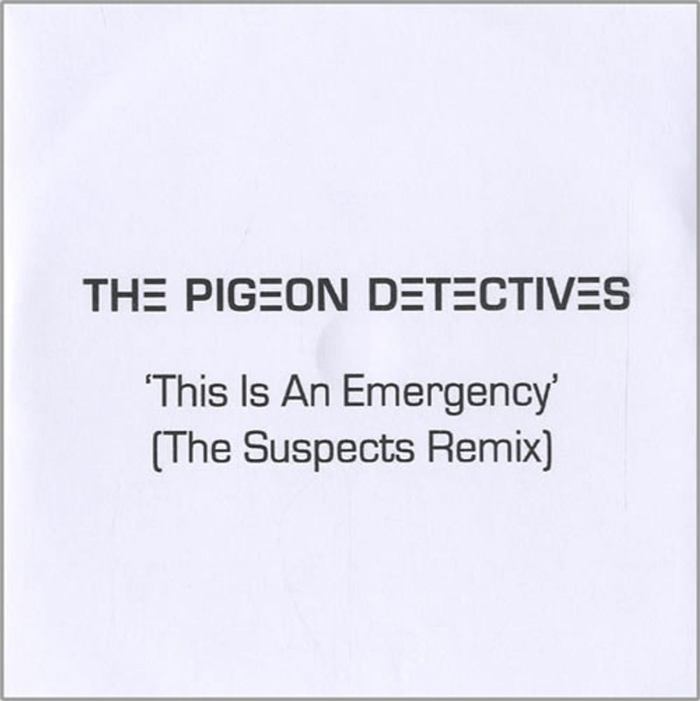 The Pigeon Detectives This Is An Emergency UK Promo 2-CD single set (Double CD single) TQ12STH450301