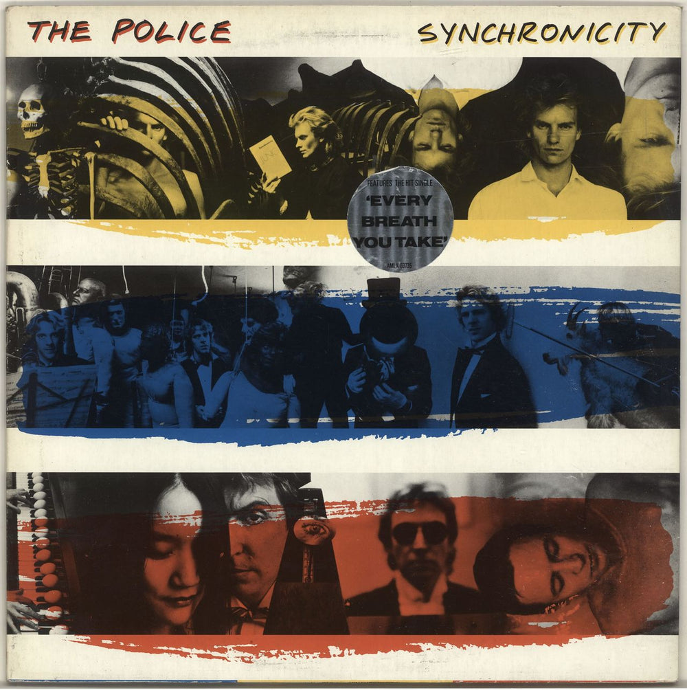 The Police Synchronicity - Hype Stickered Sleeve UK vinyl LP album (LP record) AMLX63735