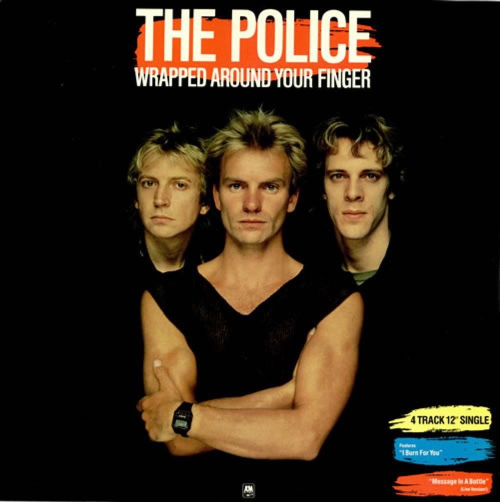 The Police Wrapped Around Your Finger UK 12" vinyl single (12 inch record / Maxi-single) AMX127