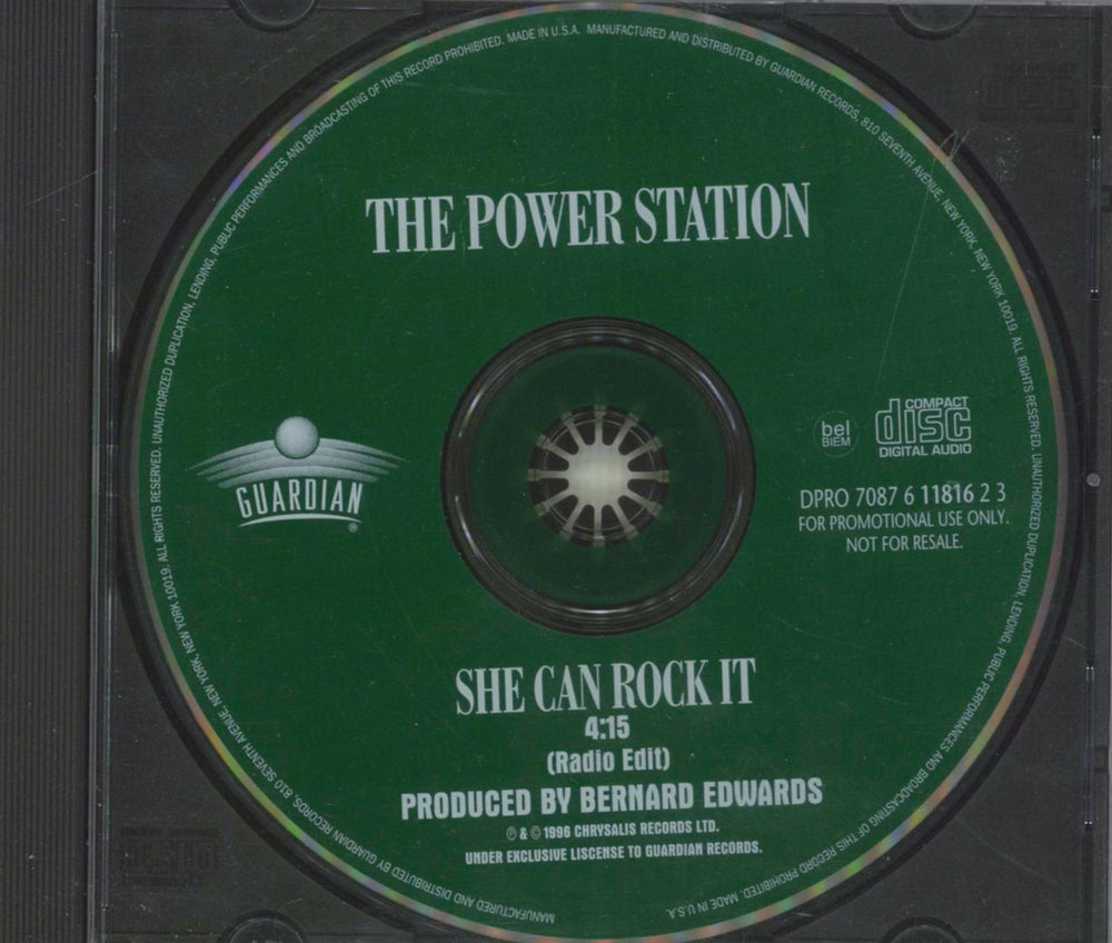 The Power Station She Can Rock It US Promo CD single (CD5 / 5") DPRO11816