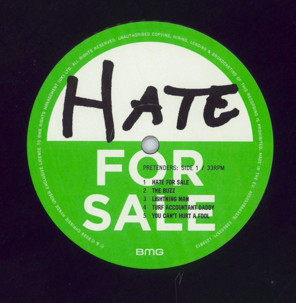 The Pretenders Hate For Sale - 180gm UK vinyl LP album (LP record) 4050538603576