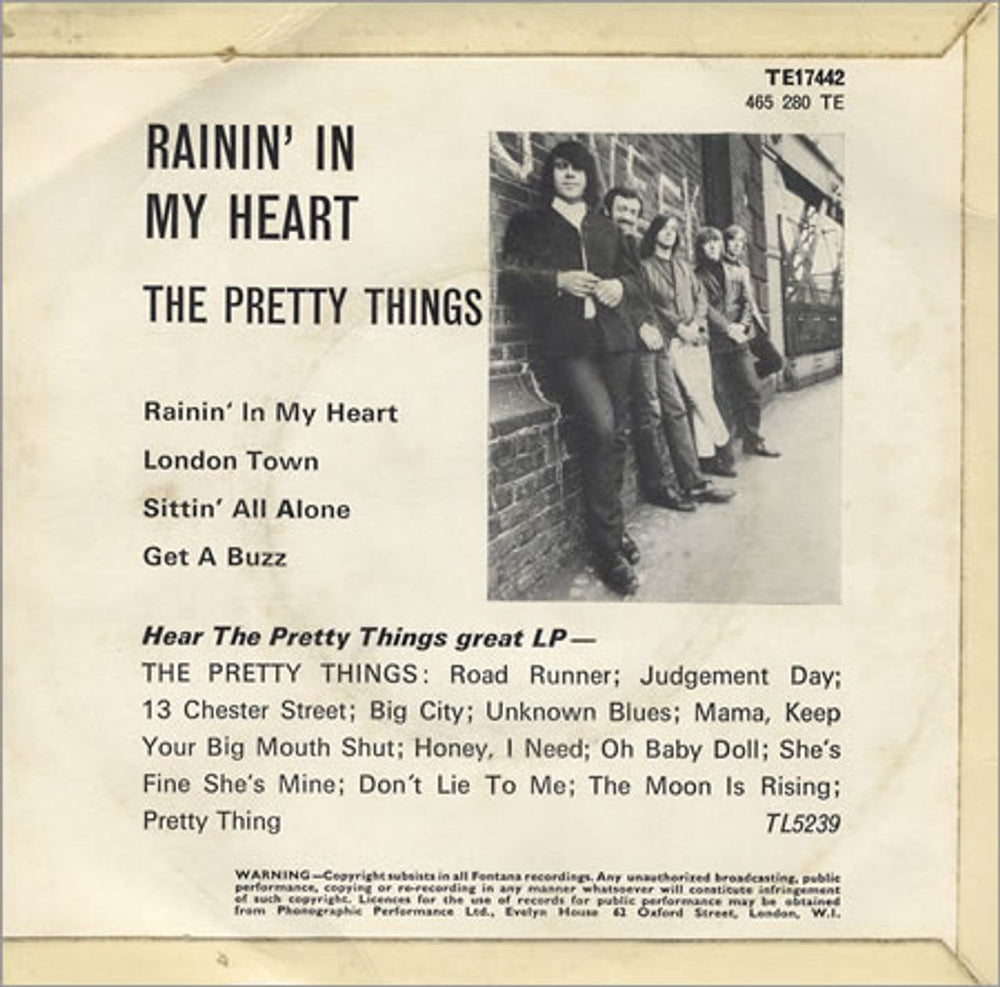 The Pretty Things Rainin' In My Heart EP - EX UK 7" vinyl single (7 inch record / 45) PTH07RA401037