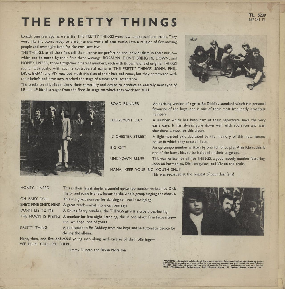 The Pretty Things The Pretty Things - 1st UK vinyl LP album (LP record)