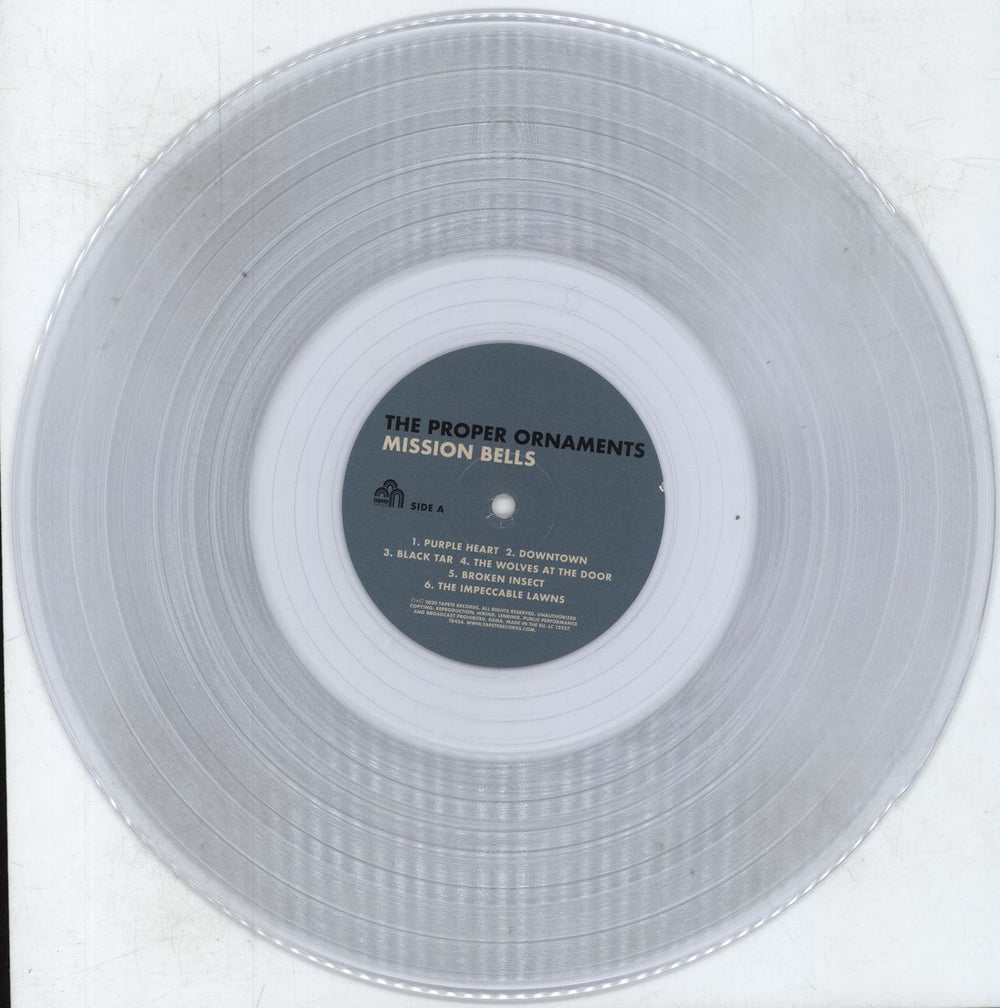 The Proper Ornaments Mission Bells - Clear Vinyl UK vinyl LP album (LP record) 0MPLPMI797896
