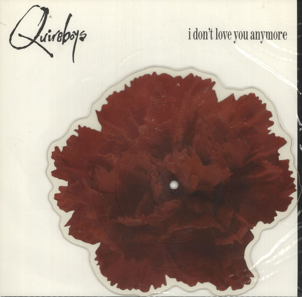The Quireboys I Don't Love You Anymore - Promo Stickered Insert UK shaped picture disc (picture disc vinyl record) RPD6248