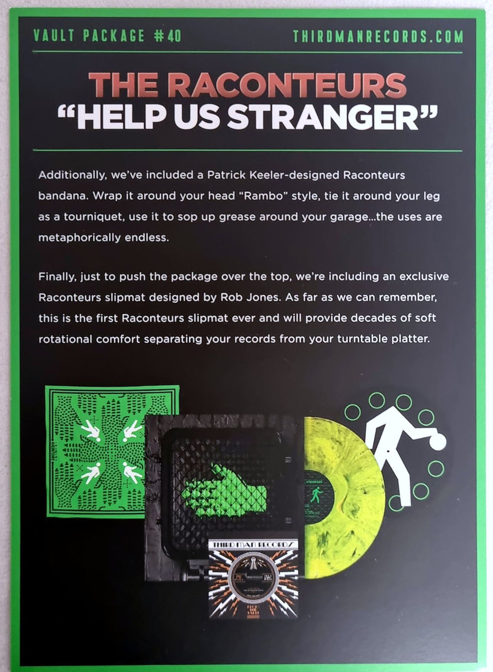 The Raconteurs Help Us Stranger - Green Vinyl + 7" Single - Package 40 US vinyl LP album (LP record) UR1LPHE798267