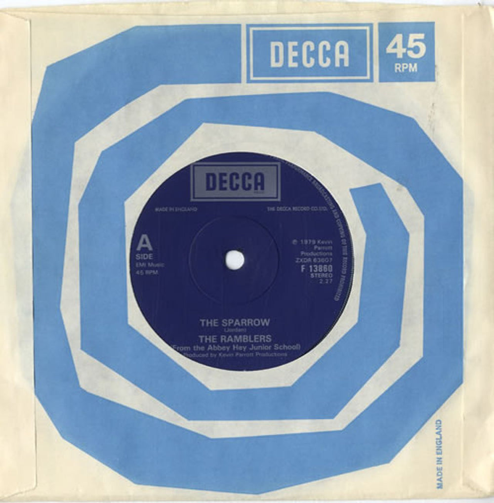 The Ramblers (70s) The Sparrow - Solid UK 7" vinyl single (7 inch record / 45) F13860